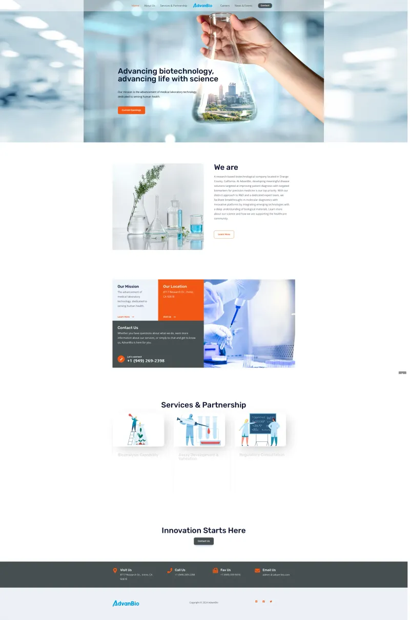 Advan Bio website