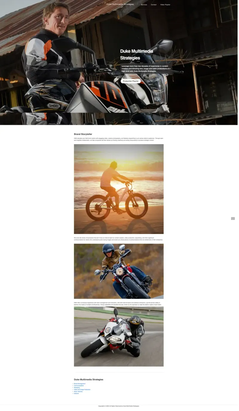 Duke Multimedia website screenshot