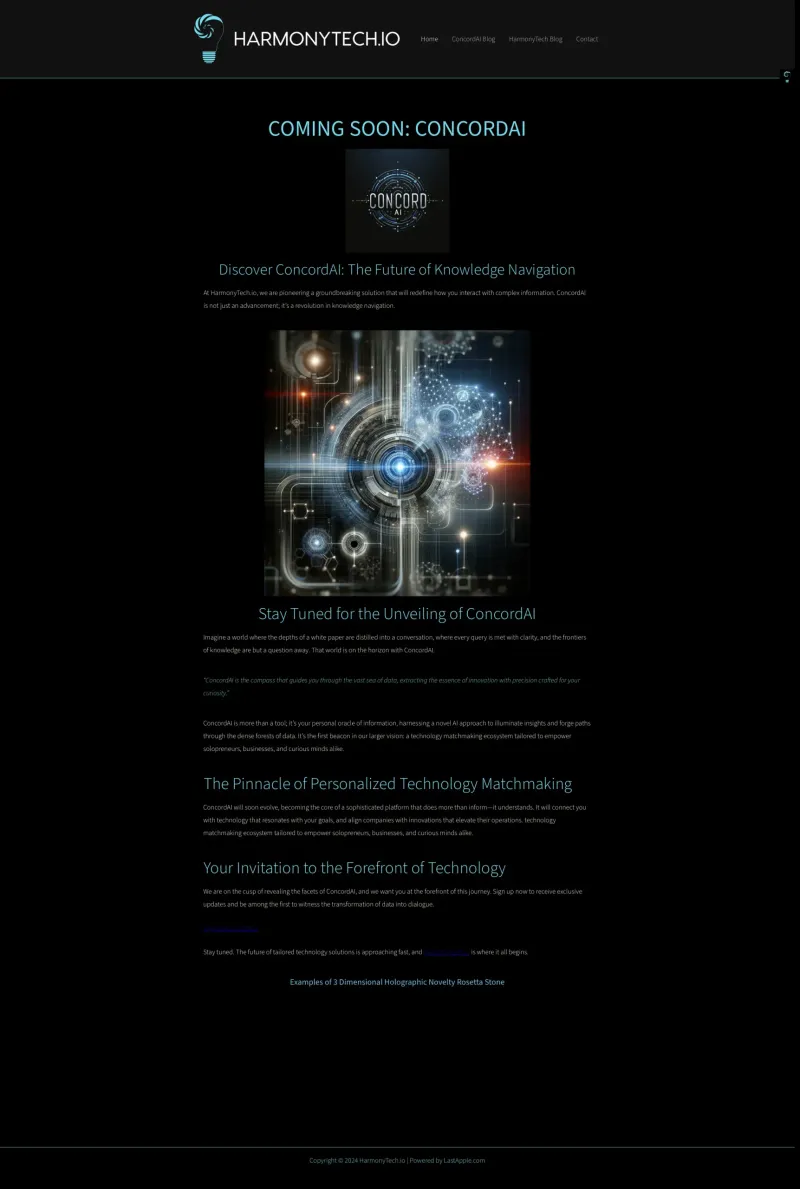 HarmonyTech website screenshot