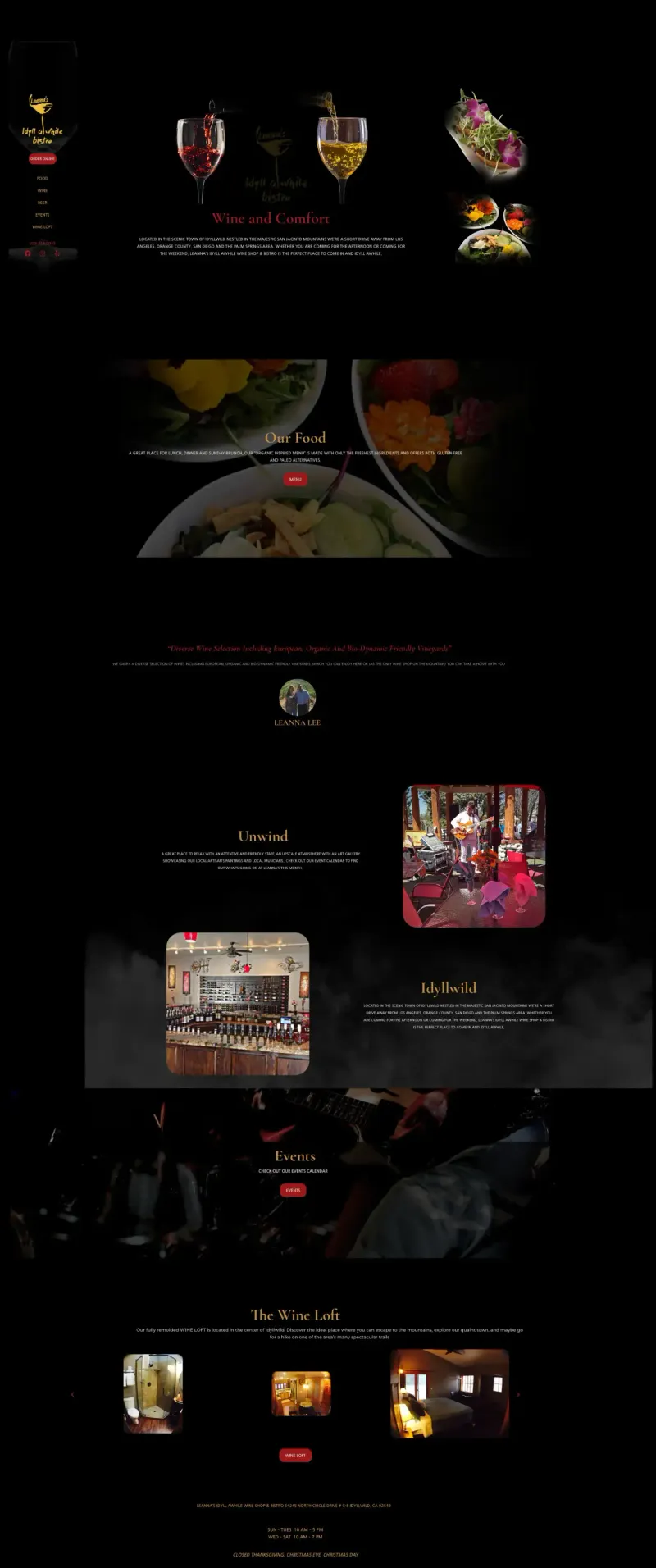 Idyll Awhile website screenshot