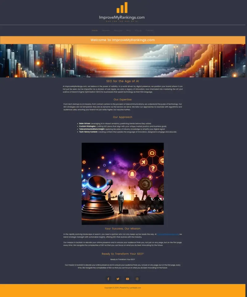 Improve My Rankings website screenshot