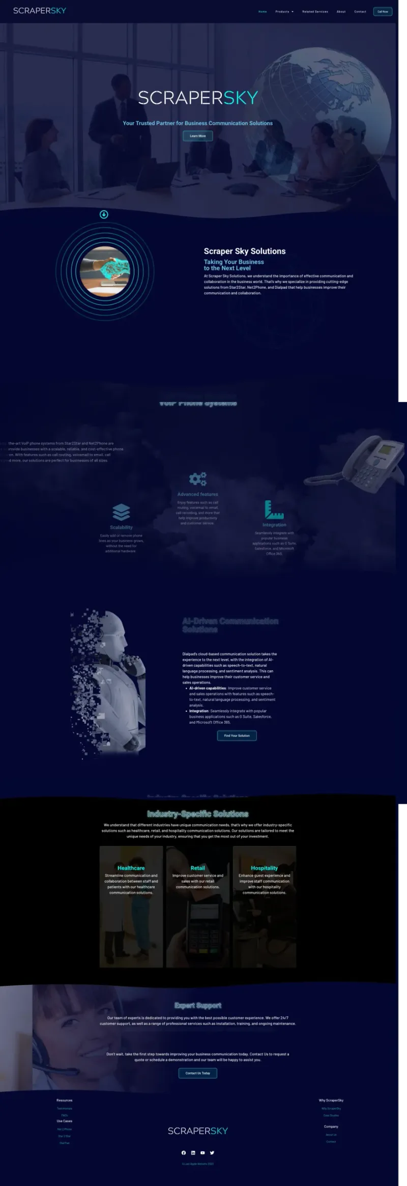 ScraperSky website screenshot
